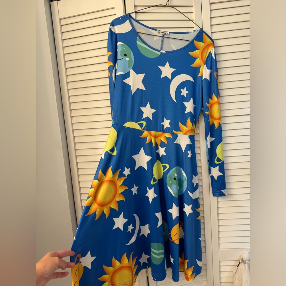 Mrs. Frizzle space dress! Fun dress for a teacher or for Halloween!